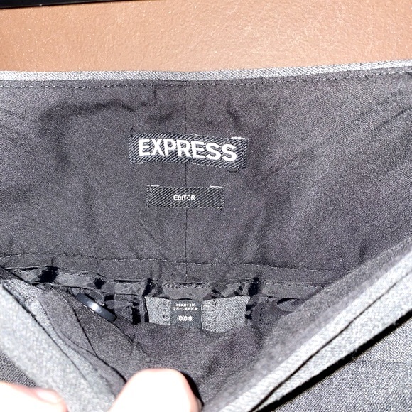 Express Editor Pants Dark Grey Size 00 Short. EUC - Picture 3 of 4